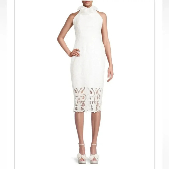 Milly Bridget Guipure Lace Dress Size 6 White Ecru NWT New - Picture 2 of 14